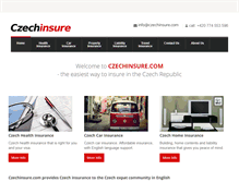 Tablet Screenshot of czechinsure.com